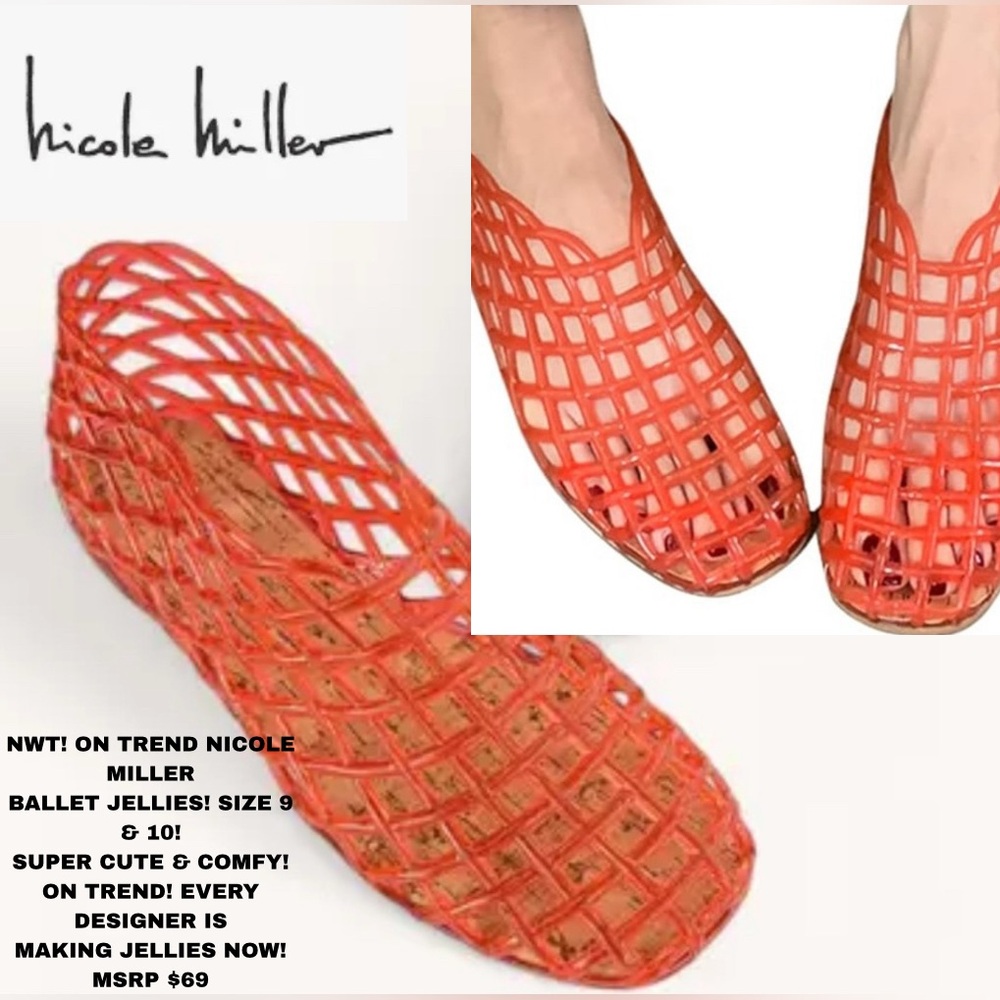 NWT! NICOLE MILLER BALLET SLIPPER SANDALS! SO COMFY! FASHION FORWARD! SZ 9 & 10!